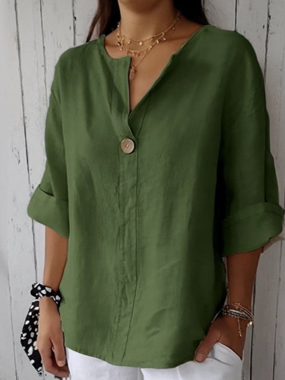 Lotta | Stylische Bluse mit V-Ausschnitt