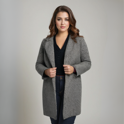Emma | Lange Jacke aus weichem Stoff