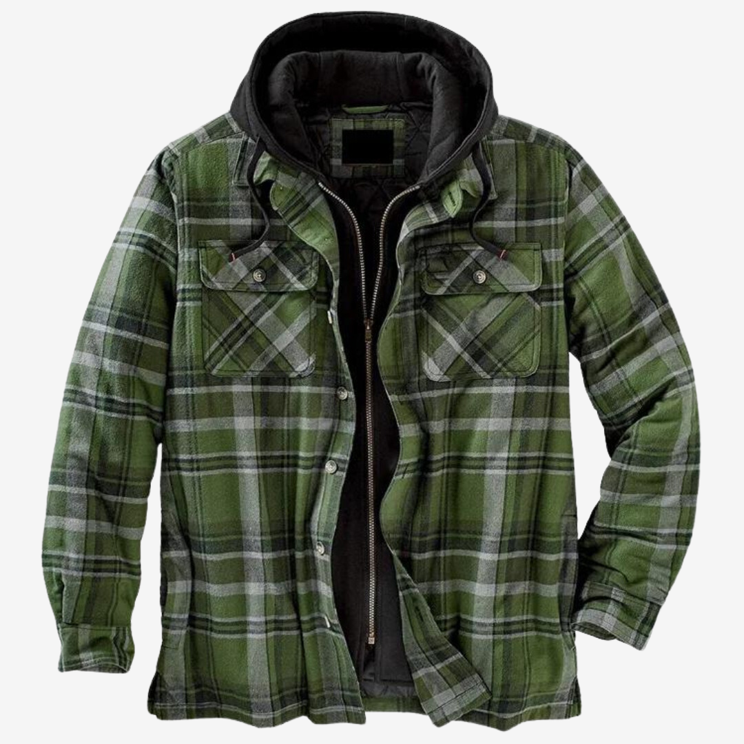 Mike | Warm wattierte Holzfällerjacke
