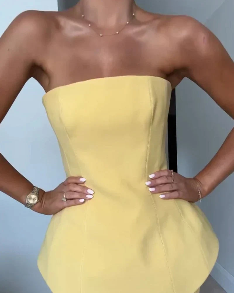Kathrin | Raffiniertes trägerloses Kleid