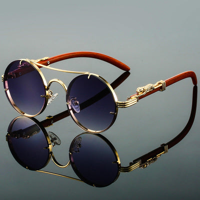 Anton | Ovale Retro-Sonnenbrille aus Metall