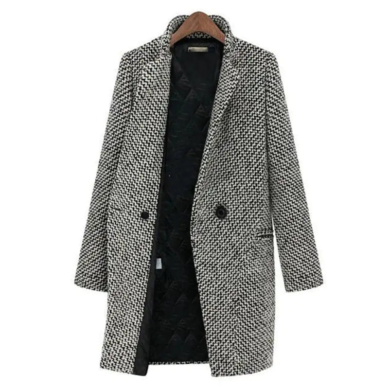 Emma | Lange Jacke aus weichem Stoff