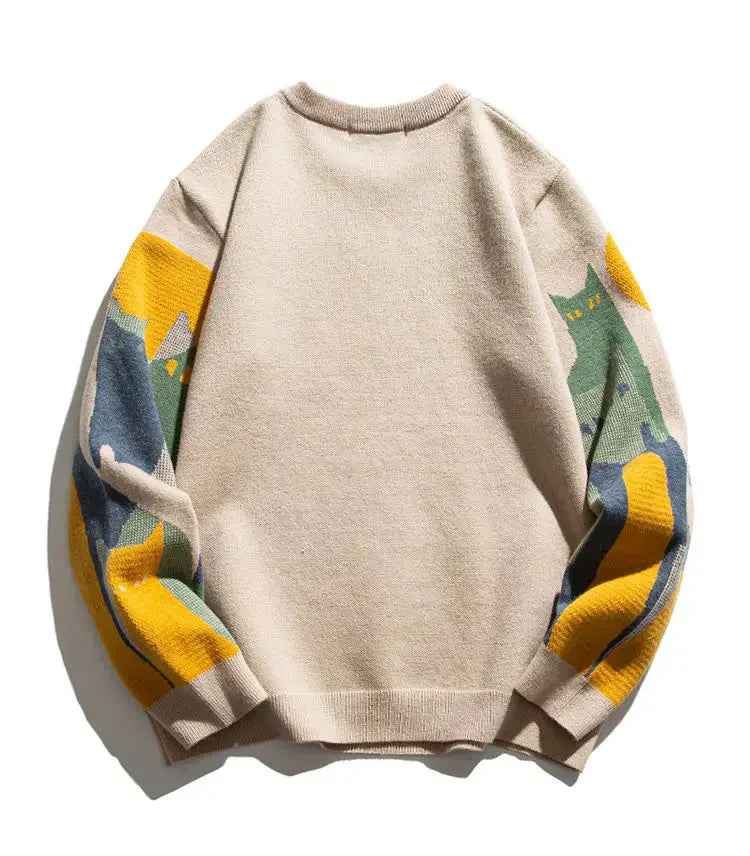 Maria | Moonlit Cat Printed Sweater