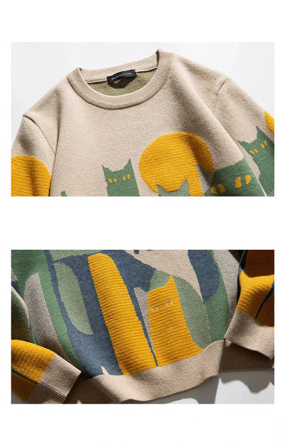 Jessica | Bunte Mondscheinkatze Pullover