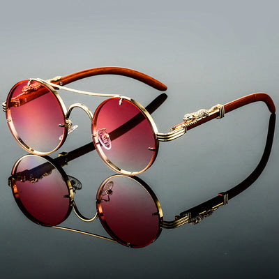 Anton | Ovale Retro-Sonnenbrille aus Metall