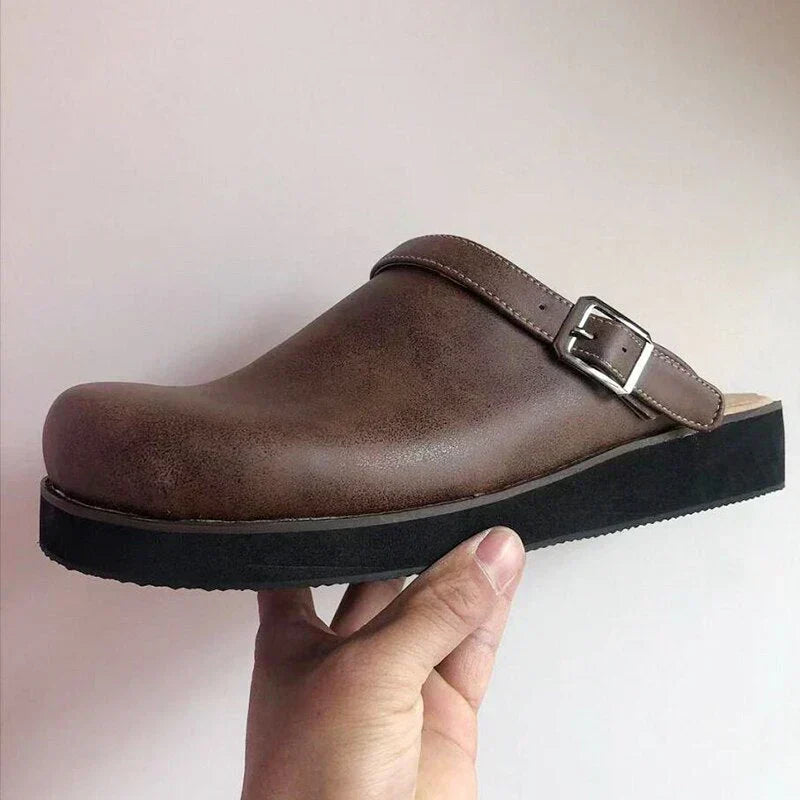 David | Bequeme Leder-Sandale