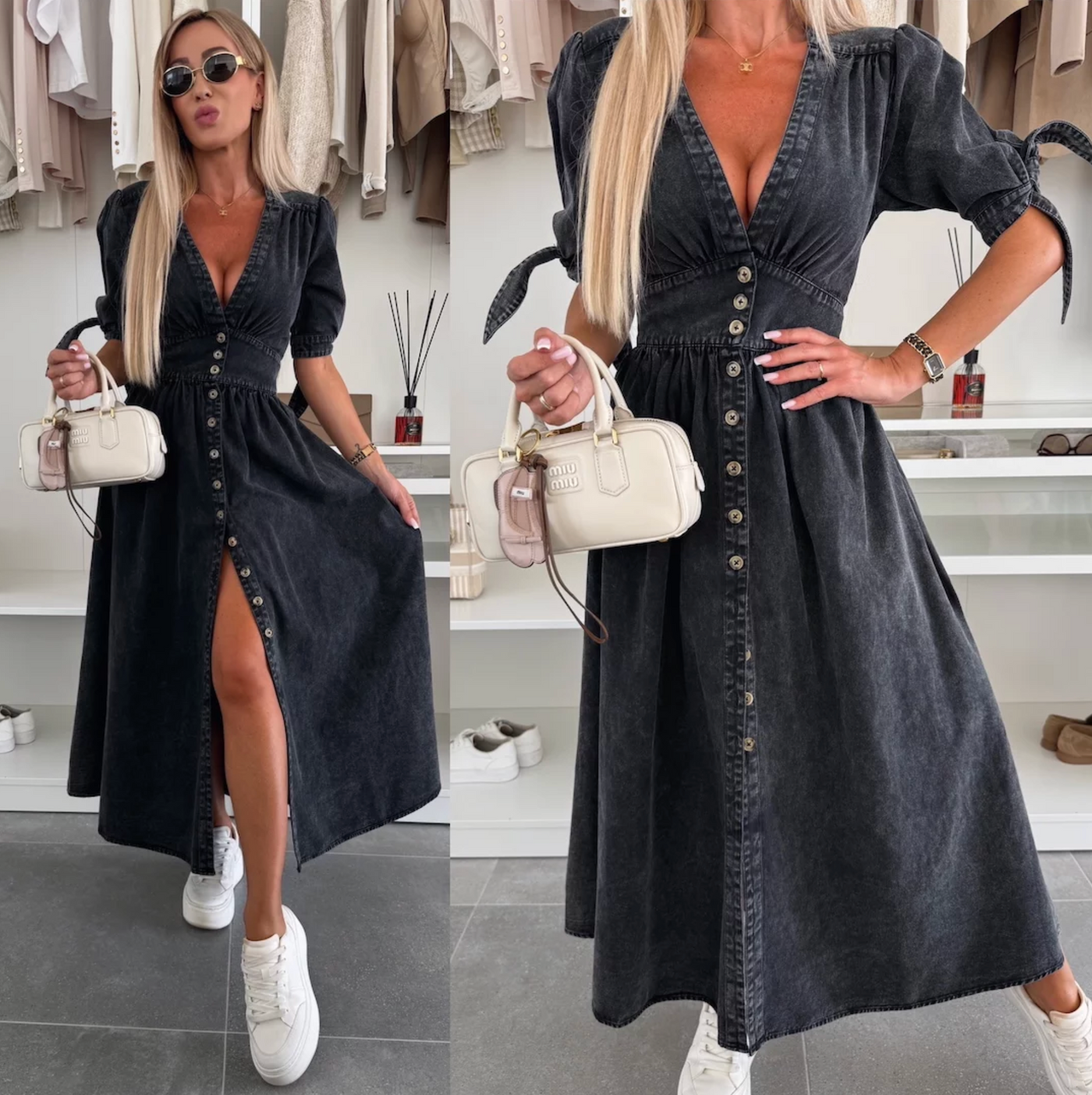 Lisa | Stilvolle Mode Denim Kleid