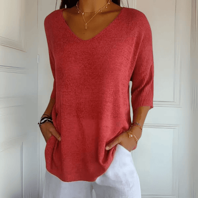 Anna - Gebreide V - hals top - bellanza