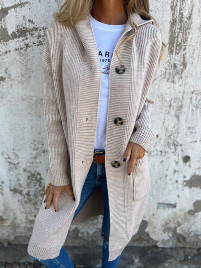 Leonie | Elegante lange Strickjacke